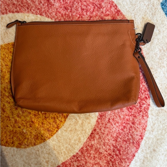 Coach Orange Brown Belt Bag with Polished Leather and Tassel Detail - Picture 2 of 4